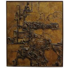 Mid-Century Abstract Assemblage Wall Hanging