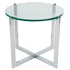 Mid-Century Milo Baughman Chrome and Glass Side Table for Thayer Coggin 4