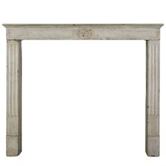 18th Century Rustic Limestone Fireplace Mantel 3