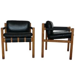 Pair of Chairs Attributed to Carlo Scarpa