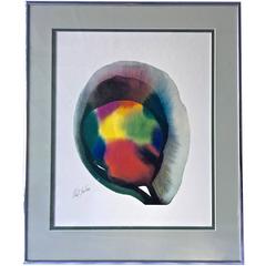 "Invocation Orb" by Paul Jenkins, Pencil Signed Lithograph, Framed