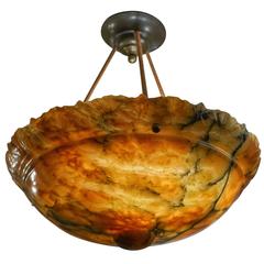 Antique Alabaster Light Fixture