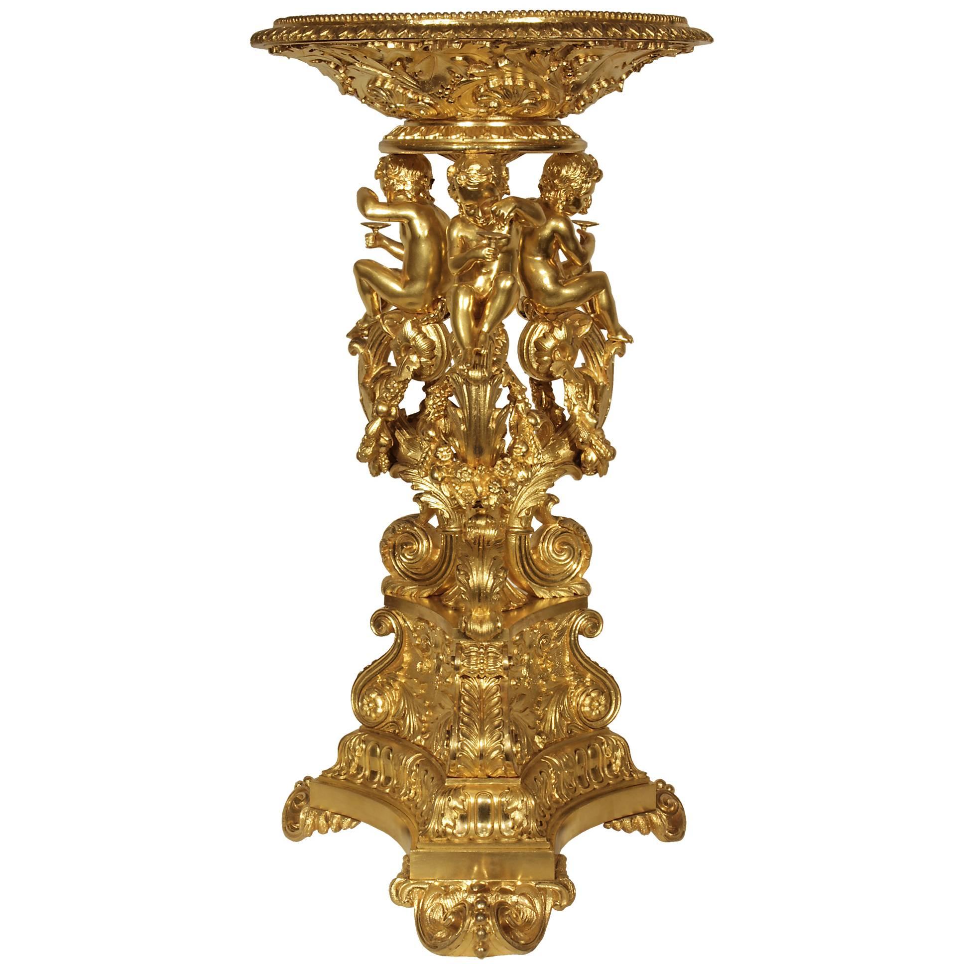 French 19th Century Charles X Period Ormolu Grande Coupe Centerpiece