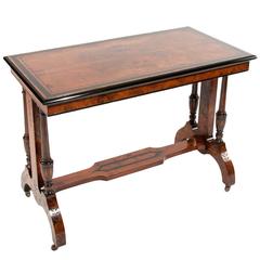 Quality Antique Walnut and Ebony Inlaid Table 6