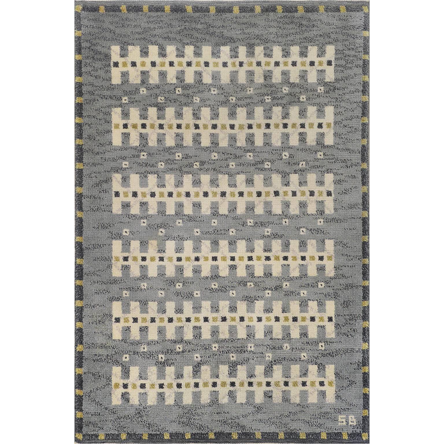 Early 20th Century Swedish Deco Rug by Sigvard Bernadotte 
