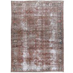 20th Century Flower Motfi Antique Mahal Rug