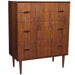 Vintage Tall Boy Dresser by Svend Lankielde