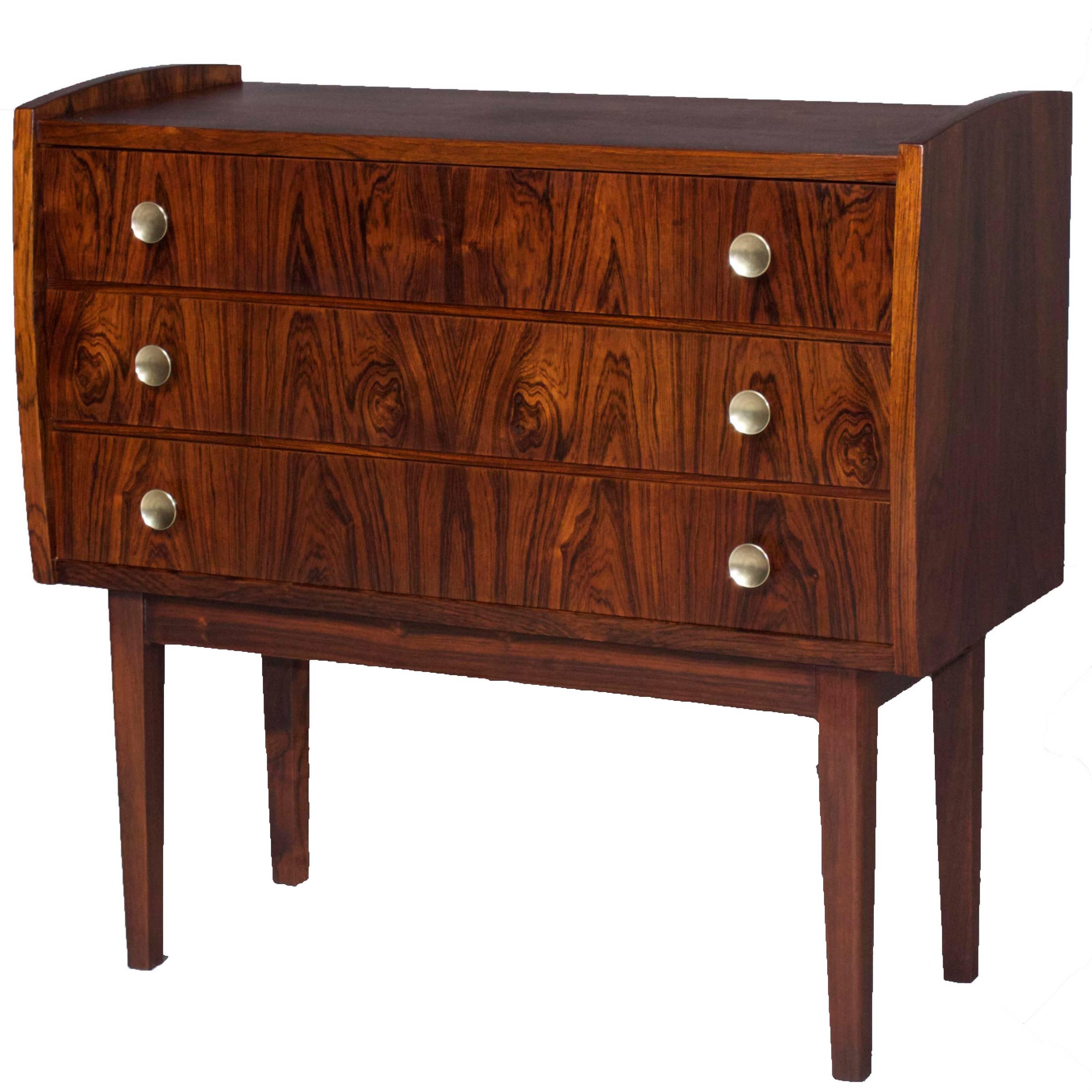 Rosewood Danish Night Stand For Sale