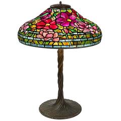 Antique Tiffany Studios New York "Peony" Table Lamp