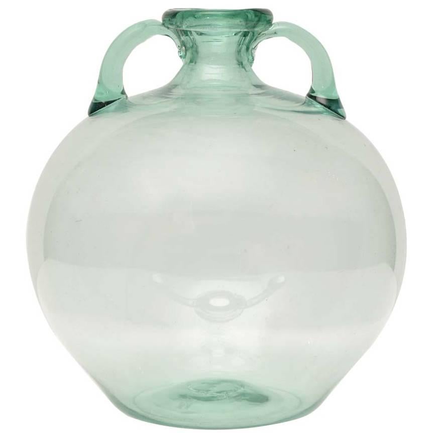 1920s Cappellin Murano green Blown Glass Vase