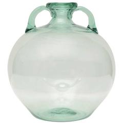 1920s Cappellin Murano green Blown Glass Vase
