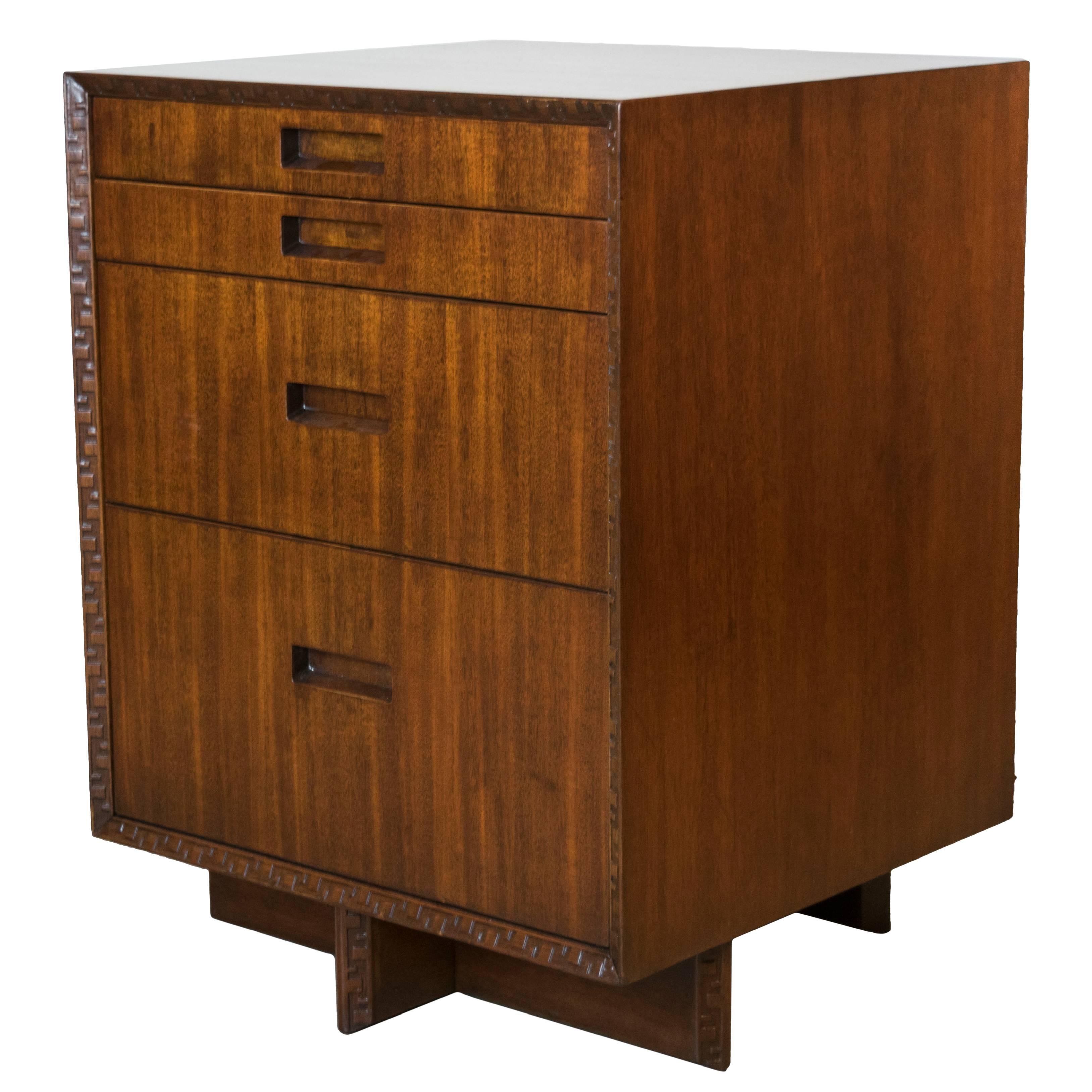 Four-Drawer Nightstand or Small Chest by Frank Lloyd Wright