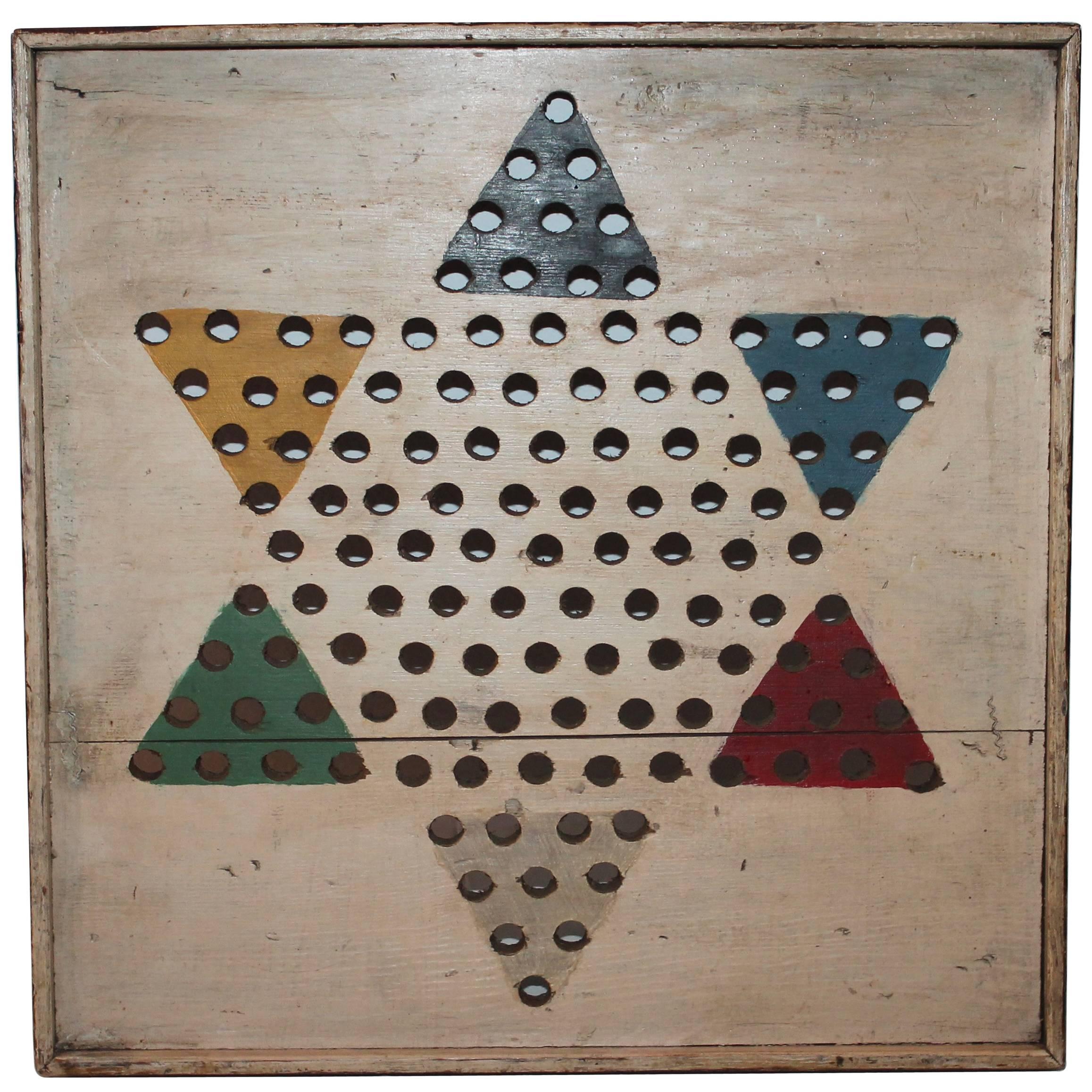 Early 20th Century Original Painted Star Game Board