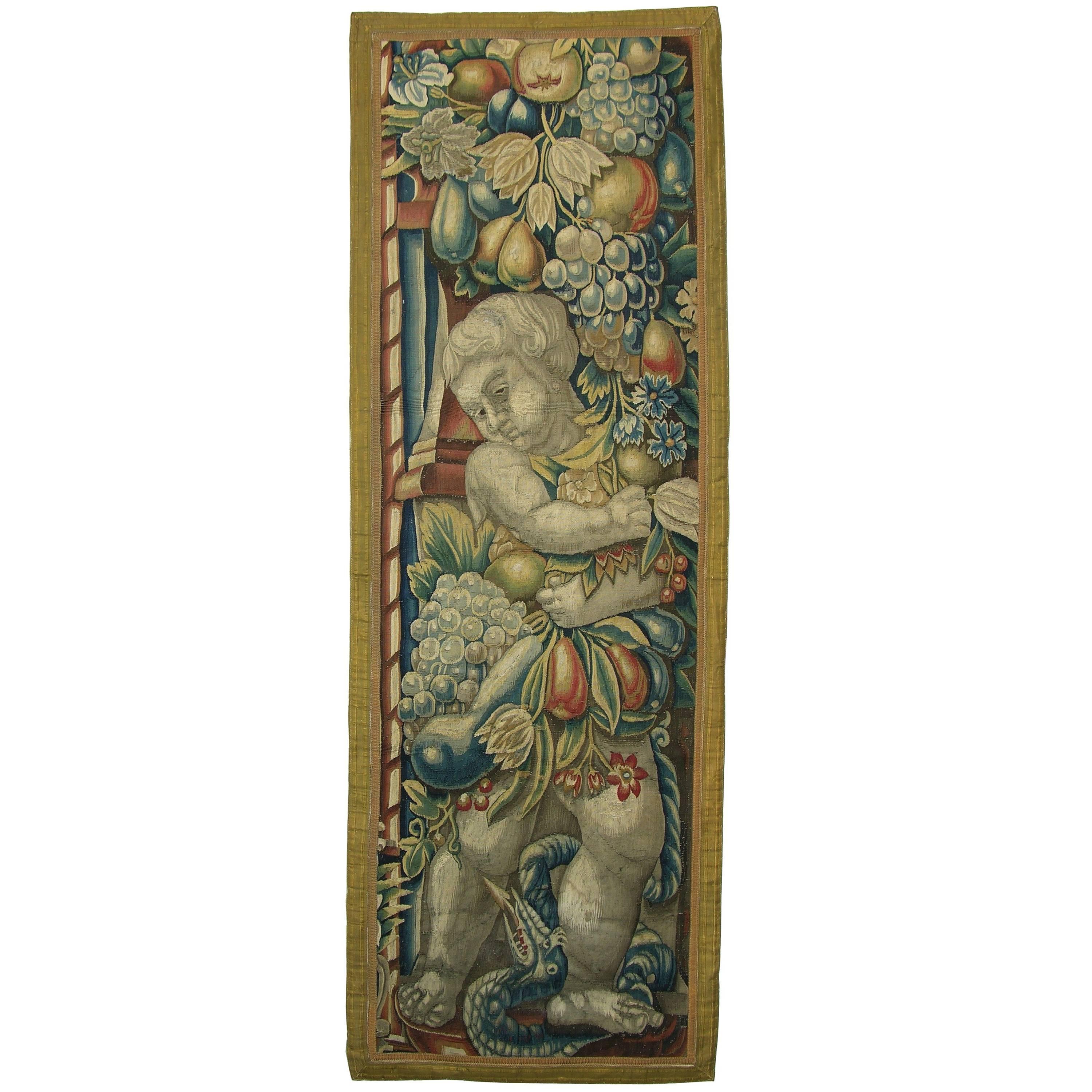 Antique Brussels Baroque Tapestry, circa 17th Century For Sale