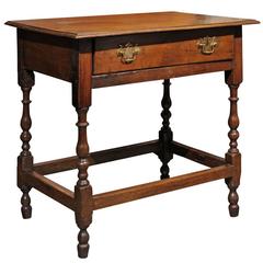 Antique English Oak Side Table
