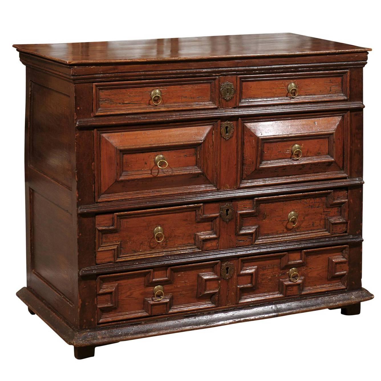 18th Century Jacobean Chest For Sale