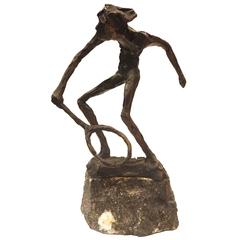 Vintage Miniature Bronze Sculpture by Neil Lawson Baker
