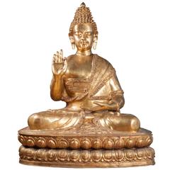 Over Life-Size Brass Buddha