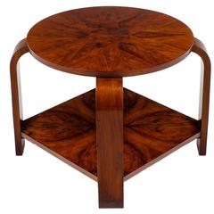 French Art Deco Round Top Marquetry Gueridon French Art Deco Round Top Marquetry Gueridon