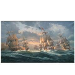 William Henry Bishop, the Battle of Quiberon Bay, 1993, Oil on Canvas