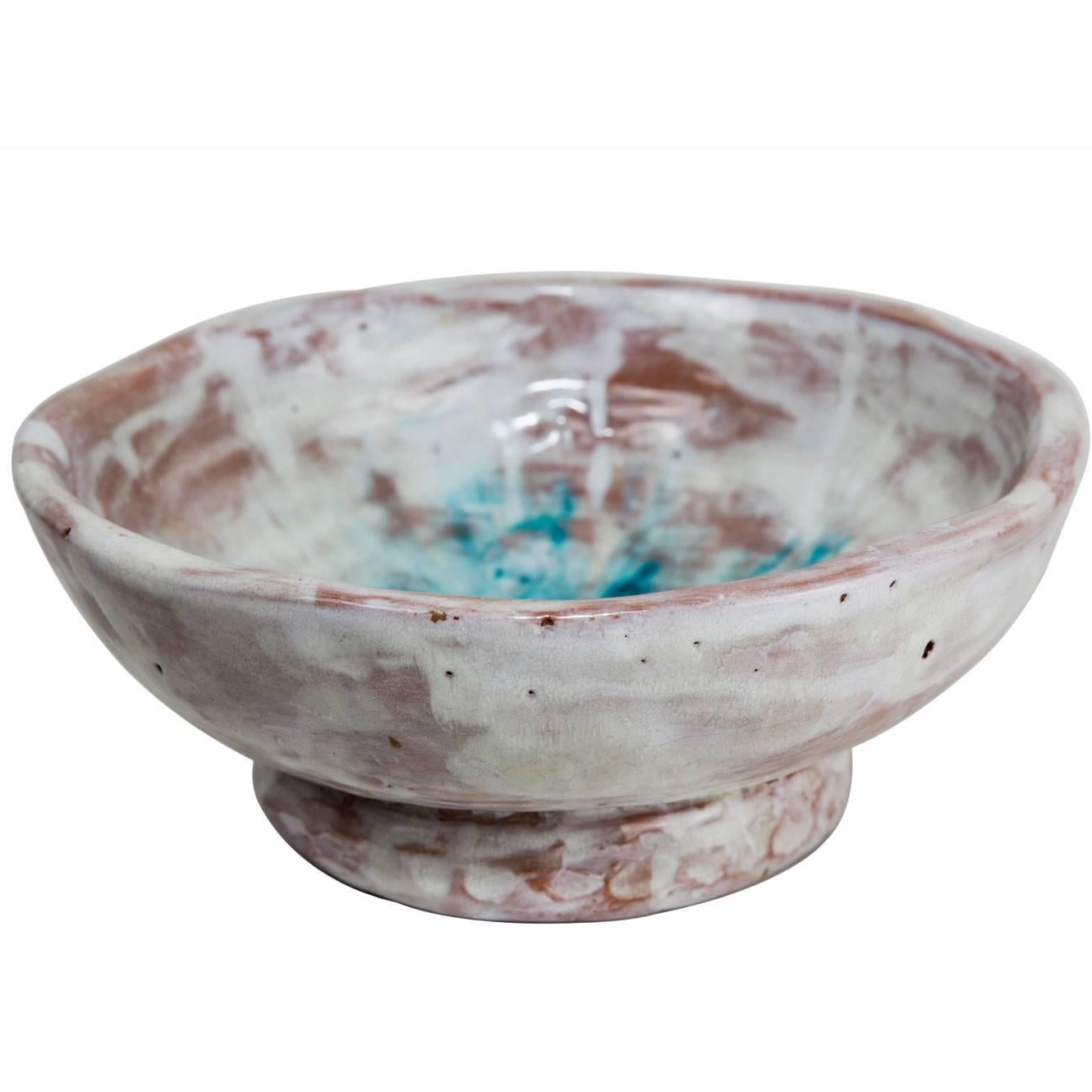 Alice Colonieu 1950s Large Ceramic Bowl For Sale