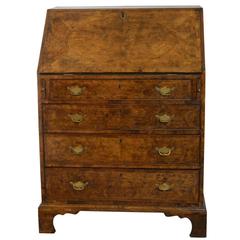 Georgian Elm and Burr Elm Veneered Bureau Georgian Elm and Burr Elm Veneered Bureau