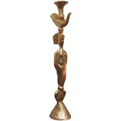 Gilt Bronze Candlestick by Pierre Casenove 5