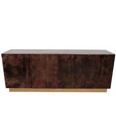 Aldo Tura Lacquered Goatskin Sideboard 10