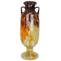 Art Nouveau Style Multi-Color Glass Vase