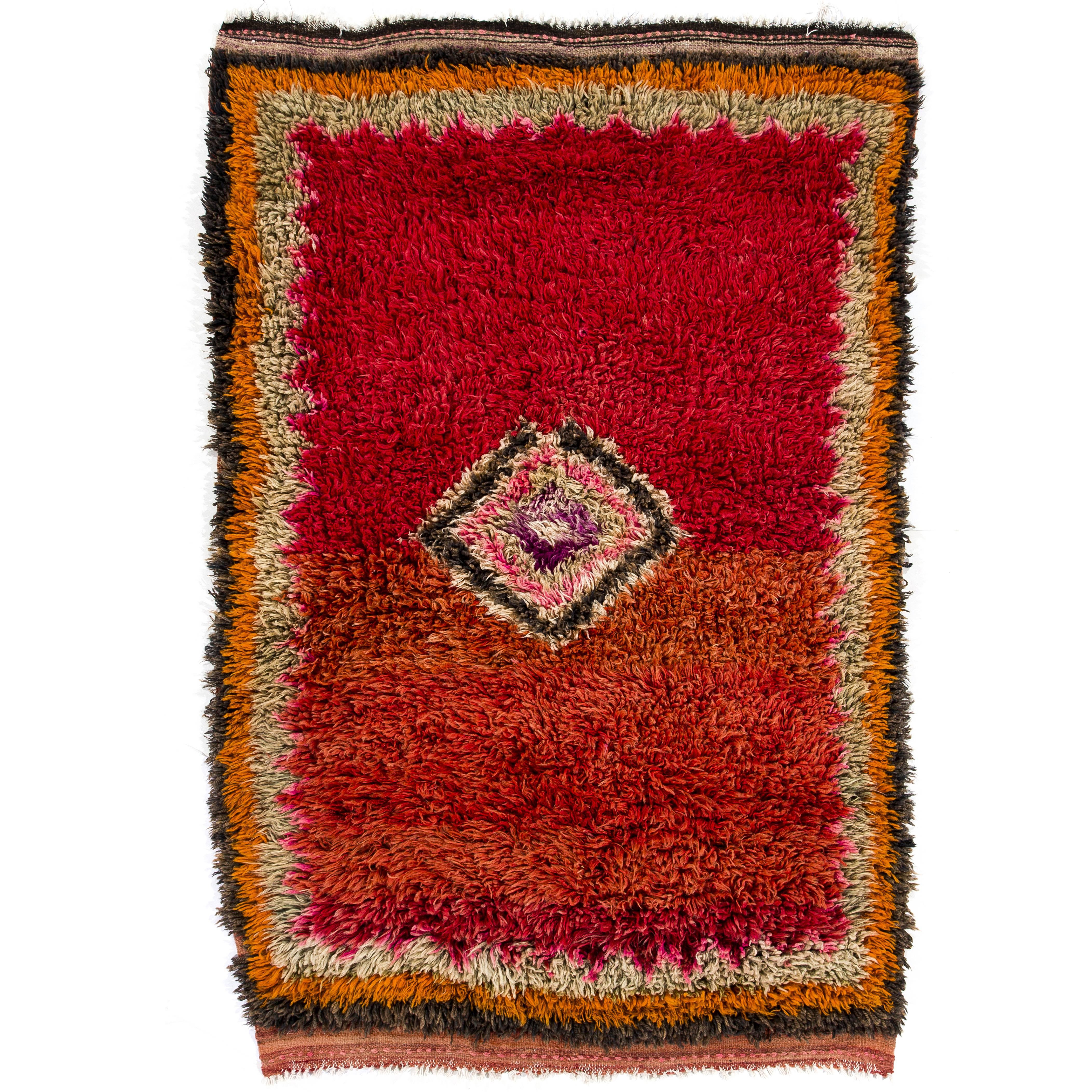 Contemporary Minimalist Hand-knotted Turkish Tulu Wool Rug, Custom Options AVL