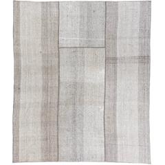 Cotton and Goat Wool Anatolian Flat-Weave Kilim Rug