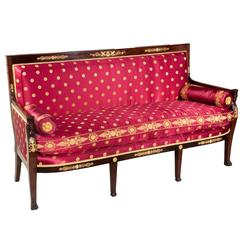 Antique Period French Empire Settee attributed to Georges Jacob
