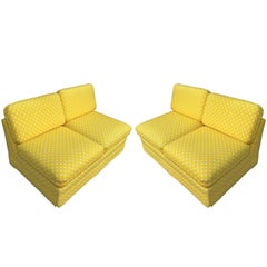 Thayer Coggin Pair of Slipper Sofas or Loveseats by Milo Baughman