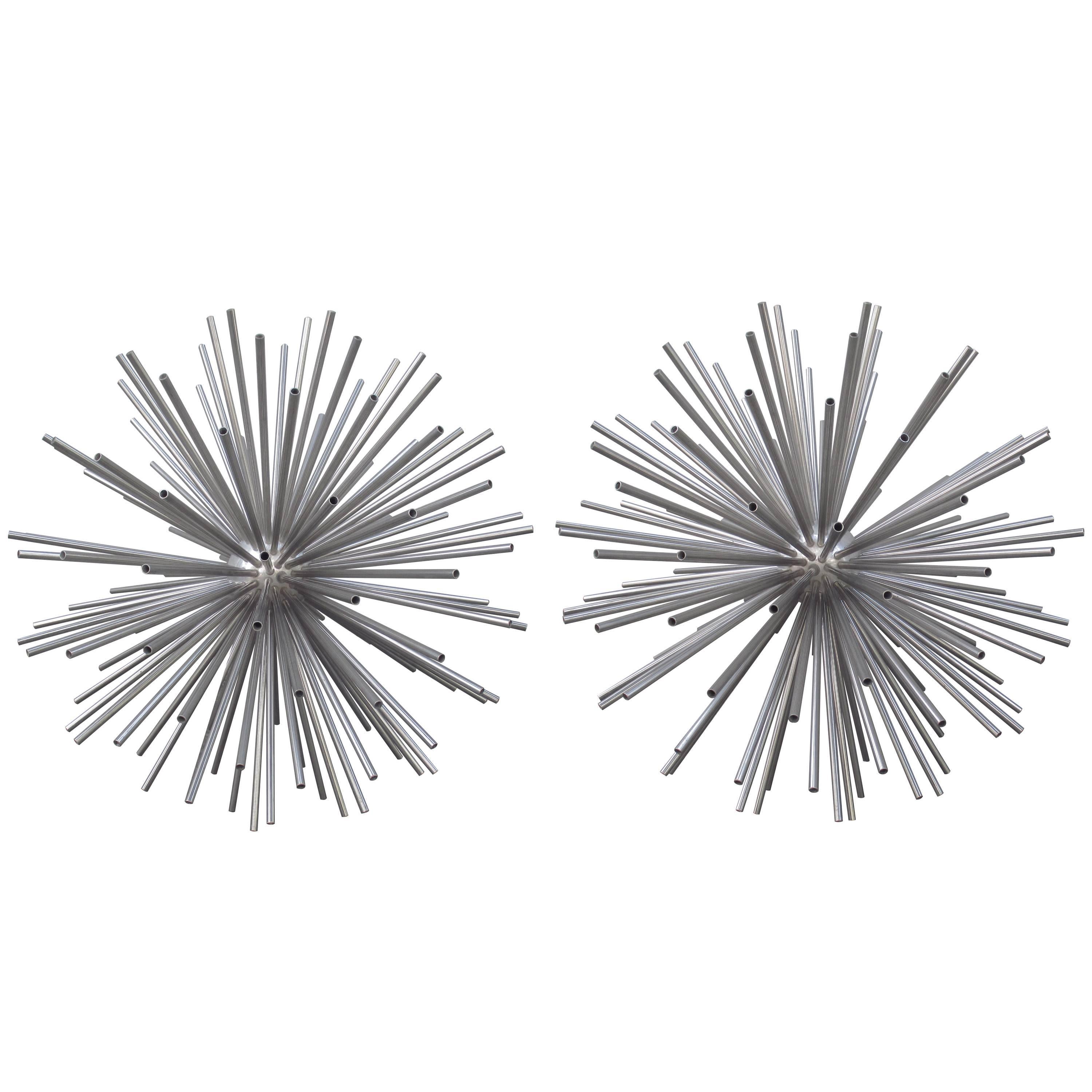 Pair of Curtis Jere "Sputnik" Metal Sculptures, 1960s