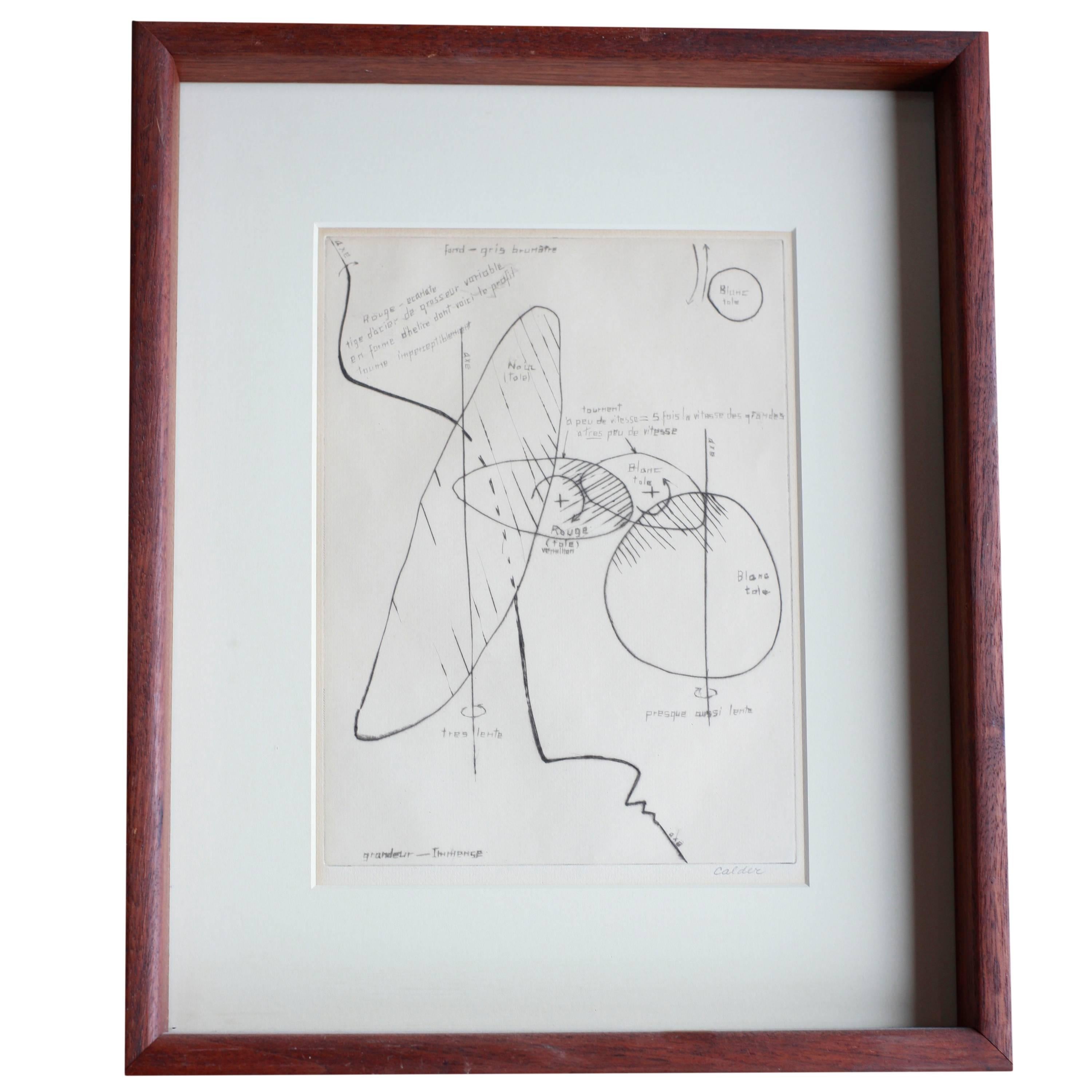 Plan for a Large Mobile Etching by Alexander Calder