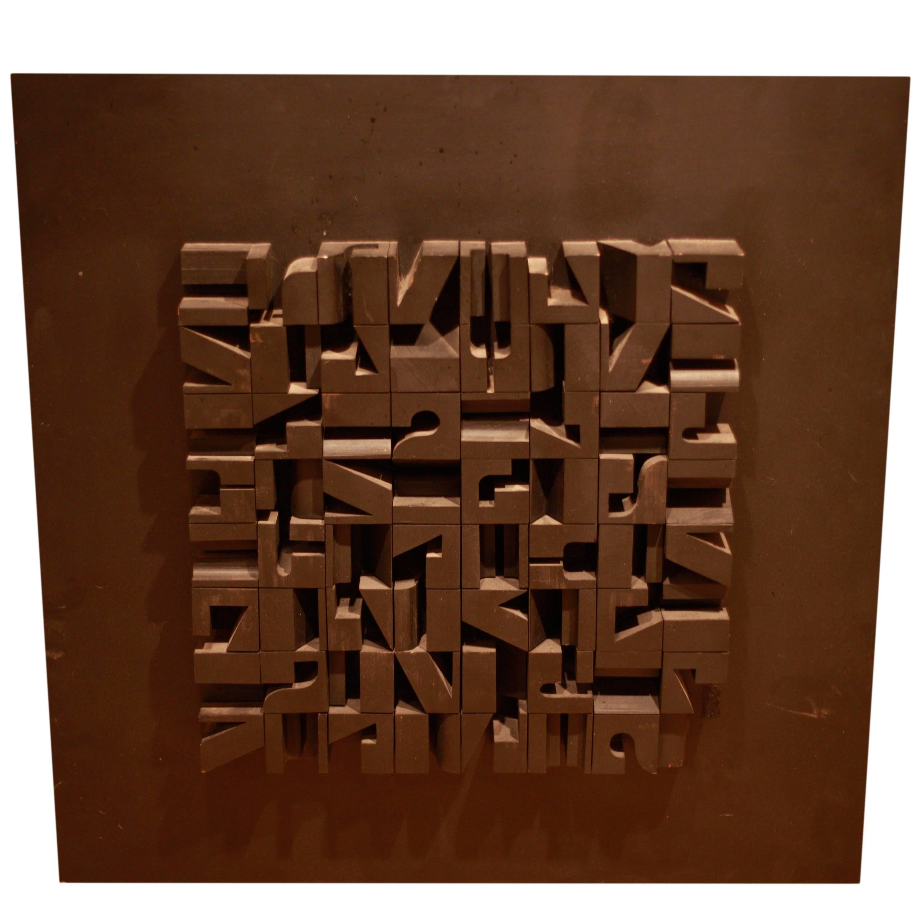Three Dimensional Wall Sculpture by Norman Ives