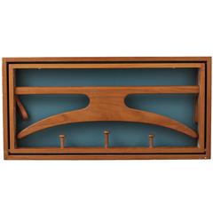 Vintage Wall Mount Folding Valet by Adam Hoff and Poul Ostergaard, Denmark