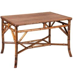 Antique Rectangular Bamboo Table