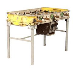 Yellow Vintage Cast Aluminum Foosball Table