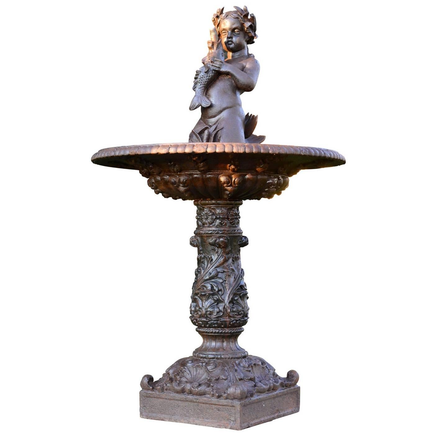 Cast Iron Fountain Centerpiece, 19th Century