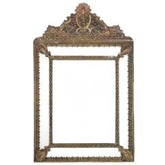 French Bronze Repousse Mirror 19th Century 9