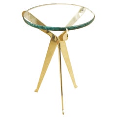 "Fiore" Brass Side Table Designed by Gaspare Asaro
