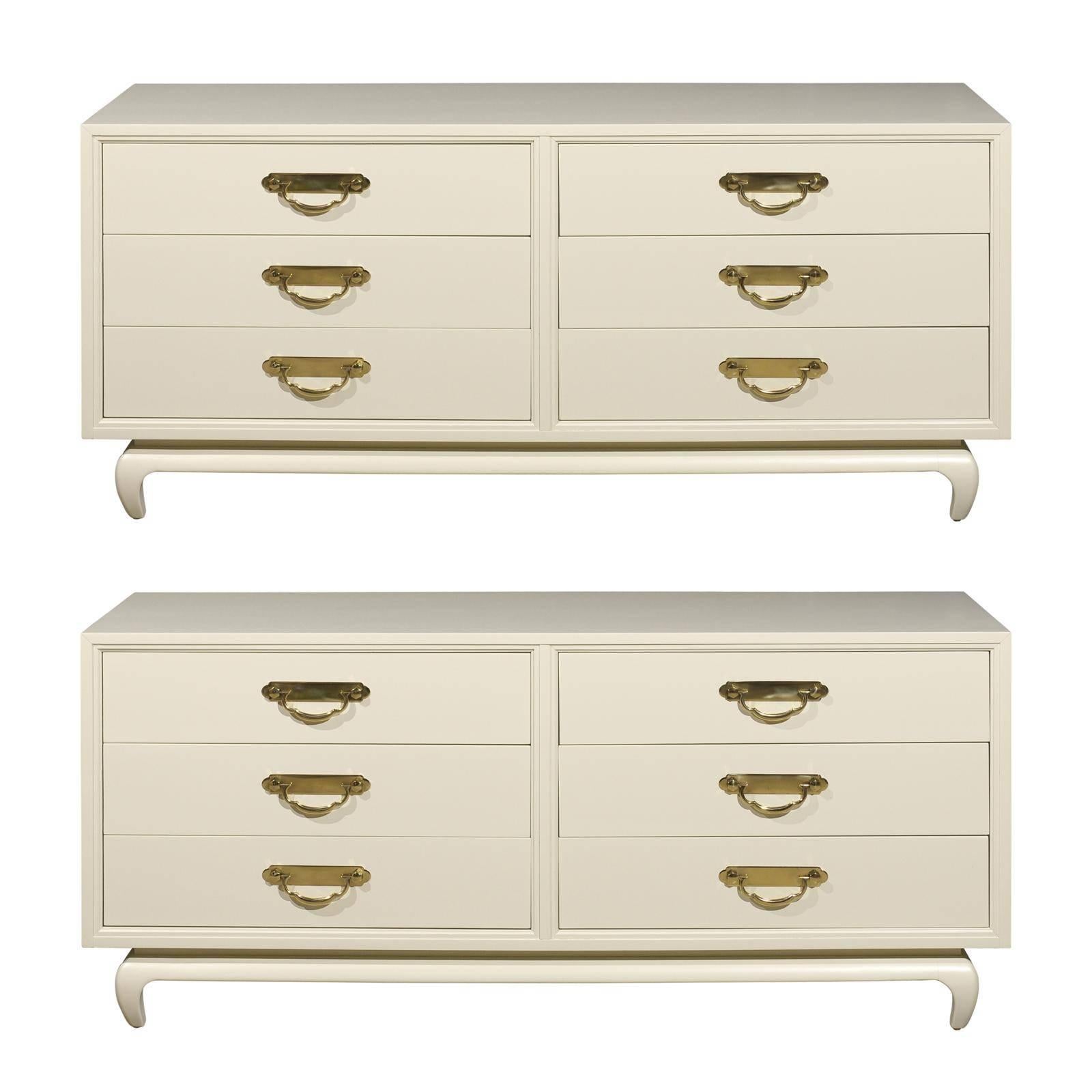 Restored American of Martinsville 6 Drawer Chest- Pair Available For Sale