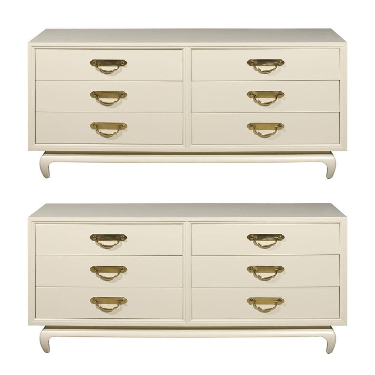 Restored American of Martinsville 6 Drawer Chest- Pair Available For Sale