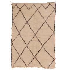Vintage Small Beni Ouarain Berber Carpet 2