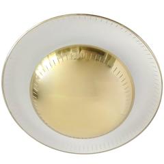 Retro 1950s Italian Brass Sconce Reflector Flush Mount Light