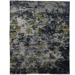 Navy Blue and Gray Modern Area Rug with Contemporary Abstract Style