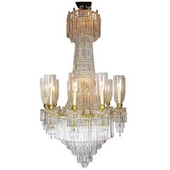 19th-20th Century Gilt Bronze and Baccarat Chandelier from the Spelling Manor 9