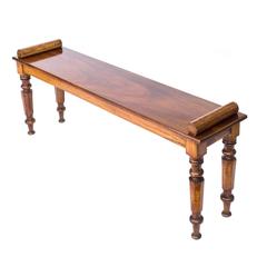 19th Century William IV Mahogany Hall Bench