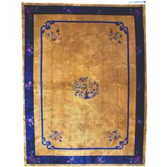 Oversized Antique Mandarin Chinese Rug